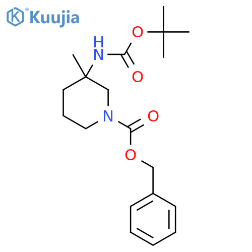 Benzyl 3-((tert-butoxycarbonyl)amino)-3-methylpiperidine-1-carboxylate structure