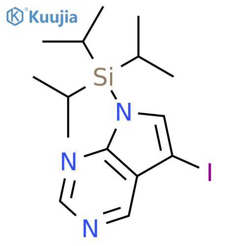 5-Iodo-7-(triisopropylsilyl)-7H-pyrrolo-[2,3-d]pyrimidine structure