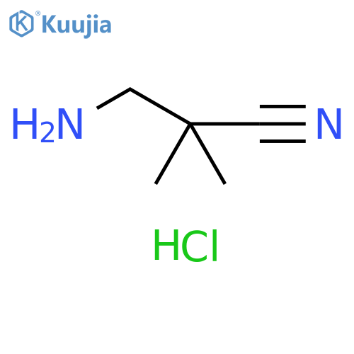 3-amino-2,2-dimethylpropanenitrile hydrochloride structure