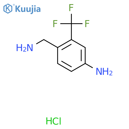 4-(Aminomethyl)-3-(trifluoromethyl)aniline hydrochloride structure
