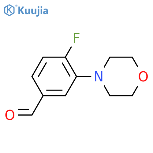 4-fluoro-3-(morpholin-4-yl)benzaldehyde structure