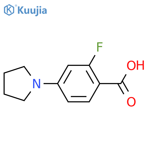 2-Fluoro-4-pyrrolidinobenzoic Acid structure