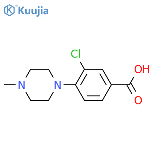 3-Chloro-4-(4-methyl-1-piperazinyl)benzoic acid structure