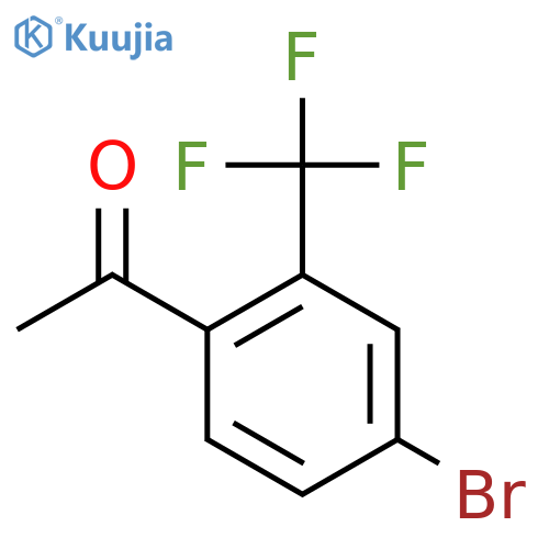 1-4-Bromo-2-(trifluoromethyl)phenylethan-1-one structure