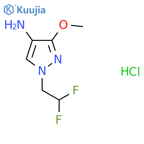 1-(2,2-Difluoroethyl)-3-methoxy-1H-pyrazol-4-amine hydrochloride structure