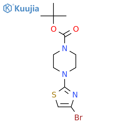 tert-butyl 4-(4-bromo-1,3-thiazol-2-yl)piperazine-1-carboxylate structure