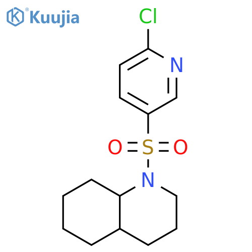 1-(6-chloropyridin-3-yl)sulfonyl-decahydroquinoline structure