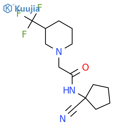 N-(1-cyanocyclopentyl)-2-[3-(trifluoromethyl)piperidin-1-yl]acetamide structure