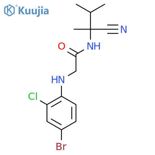 2-(4-bromo-2-chlorophenyl)amino-N-(1-cyano-1,2-dimethylpropyl)acetamide structure