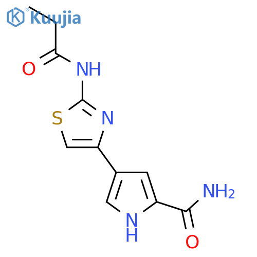 4-(2-propanamido-1,3-thiazol-4-yl)-1H-pyrrole-2-carboxamide structure