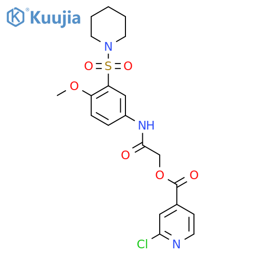 {[4-Methoxy-3-(piperidine-1-sulfonyl)phenyl]carbamoyl}methyl 2-chloropyridine-4-carboxylate structure