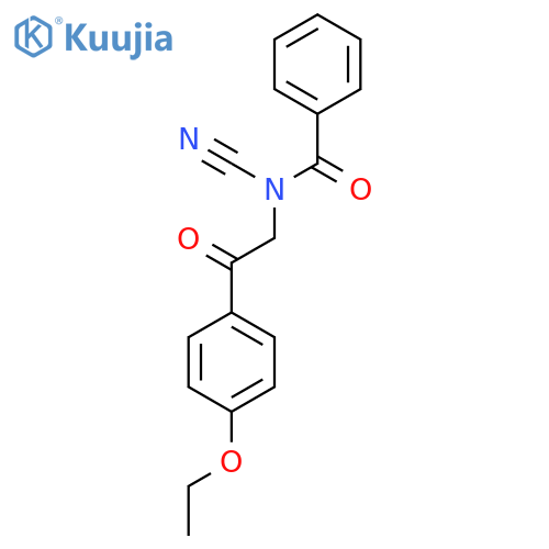 N-cyano-N-[2-(4-ethoxyphenyl)-2-oxoethyl]benzamide structure