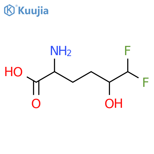 2-Amino-6,6-difluoro-5-hydroxyhexanoic acid structure
