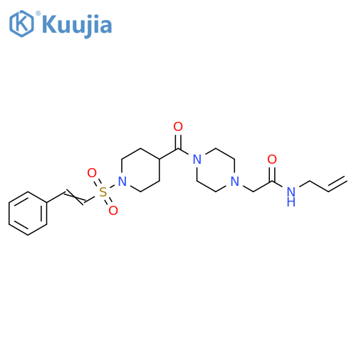 4-[[1-[(2-Phenylethenyl)sulfonyl]-4-piperidinyl]carbonyl]-N-2-propen-1-yl-1-piperazineacetamide structure