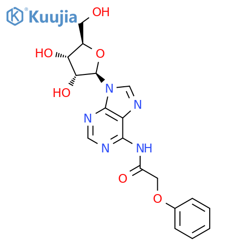 N-(9-((2R,3R,4S,5R)-3,4-dihydroxy-5-(hydroxymethyl)tetrahydrofuran-2-yl)-9H-purin-6-yl)-2-phenoxyacetamide structure