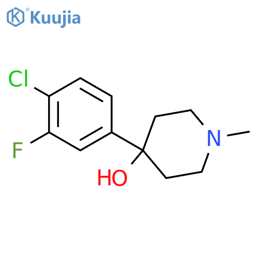 4-(4-CHLORO-3-FLUOROPHENYL)-1-METHYLPIPERIDIN-4-OL structure