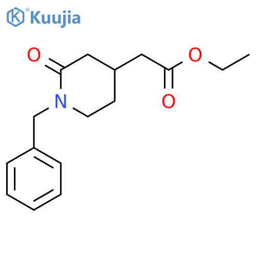 Ethyl 2-(1-benzyl-2-oxo-4-piperidyl)acetate structure