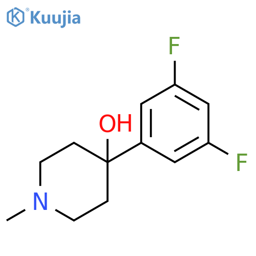 4-Piperidinol, 4-(3,5-difluorophenyl)-1-methyl- structure