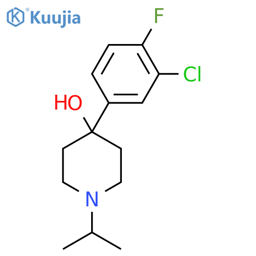 4-Piperidinol, 4-(3-chloro-4-fluorophenyl)-1-(1-methylethyl)- structure