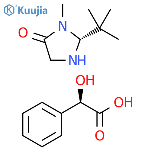 (2r)-3-methyl-2-(2-methyl-2-propanyl)-4-oxoimidazolidin-1-ium (2r )-hydroxy(phenyl)acetate structure