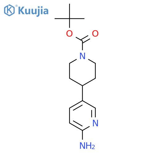 Tert-butyl 4-(6-aminopyridin-3-yl)piperidine-1-carboxylate structure