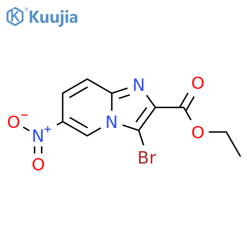 Ethyl 3-bromo-6-nitroimidazo1,2-apyridine-2-carboxylate structure