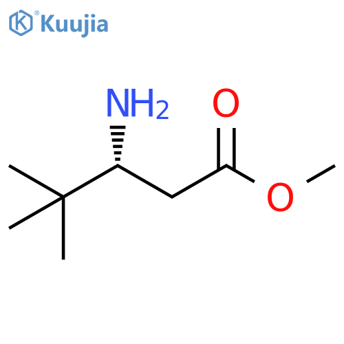 methyl (3R)-3-amino-4,4-dimethylpentanoate structure