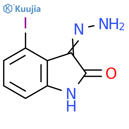 4-Iodo-1H-indole-2,3-dione 3-hydrazone structure