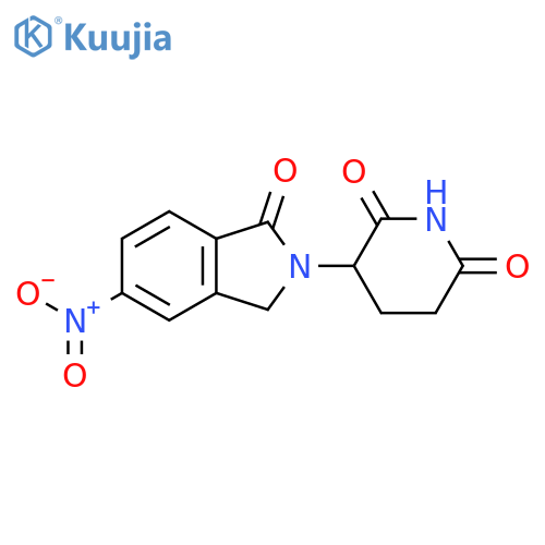 3-(5-nitro-1-oxo-2,3-dihydro-1H-isoindol-2-yl)piperidine-2,6-dione structure