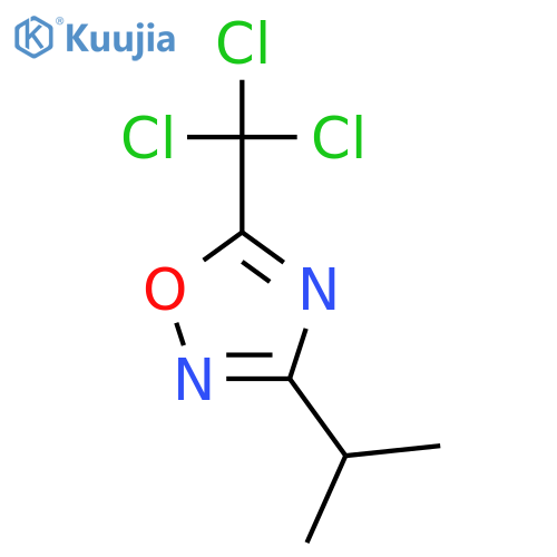 3-Isopropyl-5-(trichloromethyl)-1,2,4-oxadiazole structure