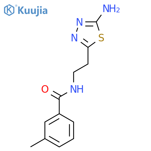 N-2-(5-Amino-1,3,4-thiadiazol-2-yl)ethyl-3-methylbenzamide structure