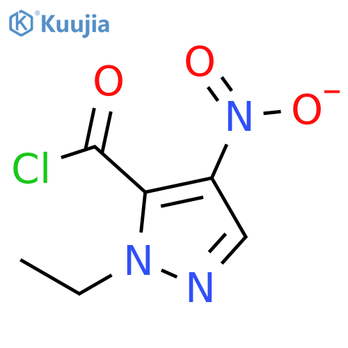 1-Ethyl-4-nitro-1H-pyrazole-5-carbonyl chloride structure