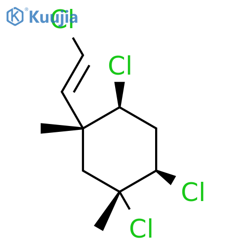 Cyclohexane,1,2,4-trichloro-5-[(1E)-2-chloroethenyl]-1,5-dimethyl-, (1R,2R,4S,5R)- structure