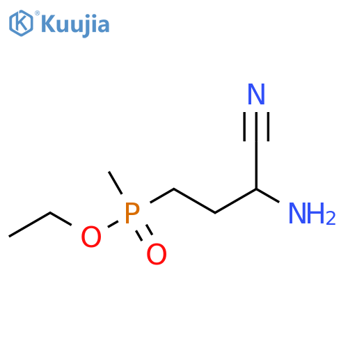 Ethyl (3-amino-3-cyanopropyl)methylphosphinate structure