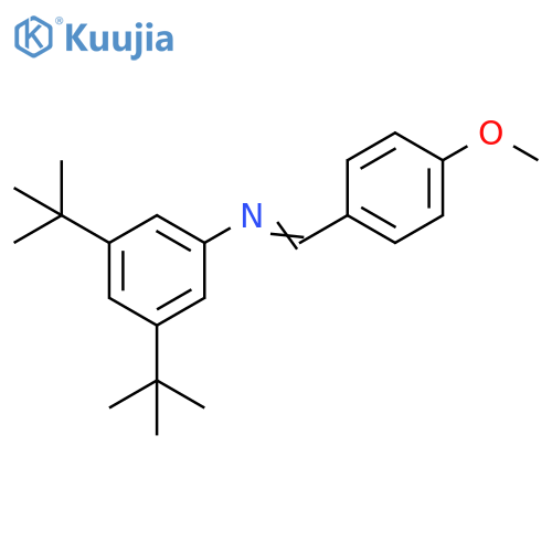 (E)-N-(3,5-di-tert-butylphenyl)-1-(4-methoxyphenyl)methanimine structure