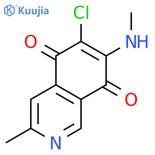 6-chloro-3-methyl-7-methylaminoisoquinoline-5,8-dione structure