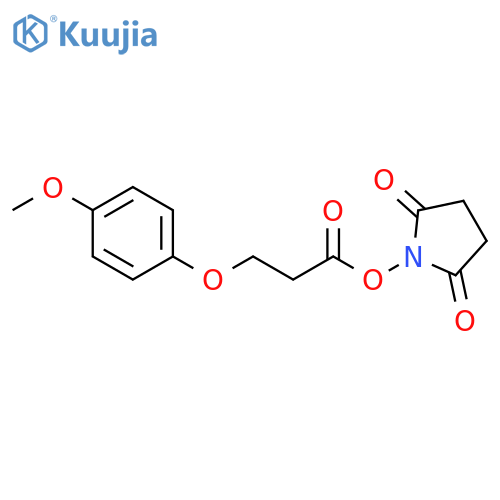 2,5-Dioxopyrrolidin-1-yl 3-(4-methoxyphenoxy)propanoate structure