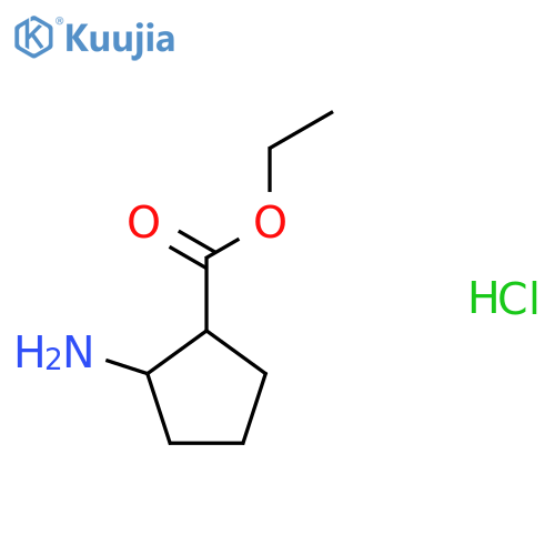 ethyl 2-aminocyclopentane-1-carboxylate hydrochloride structure