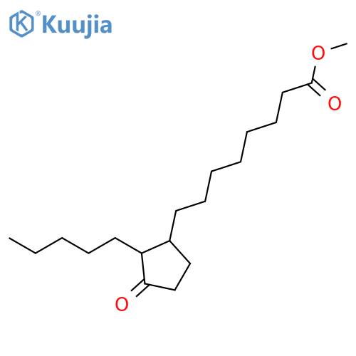 Cyclopentaneoctanoic acid, 3-oxo-2-pentyl-, methyl ester structure