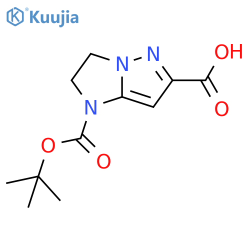 1-(tert-Butoxycarbonyl)-2,3-dihydro-1H-imidazo1,b2-bpyrazole-6-carboxylic Acid structure