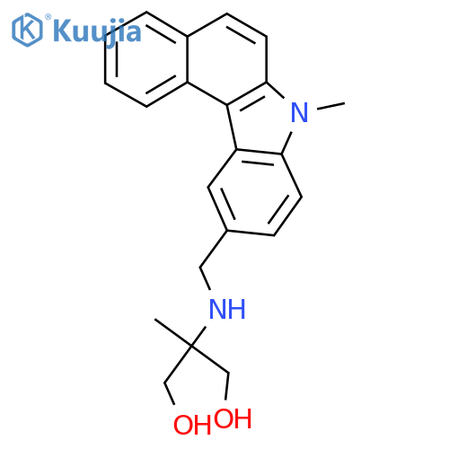 1,3-Propanediol, 2-methyl-2-(((7-methyl-7H-benzo(c)carbazol-10-yl)methyl)amino)- structure