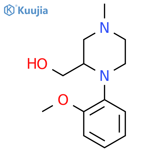 1-(2-methoxyphenyl)-4-methyl-2-Piperazinemethanol structure