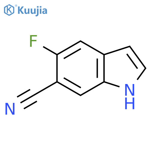 1H-Indole-6-carbonitrile, 5-fluoro- structure