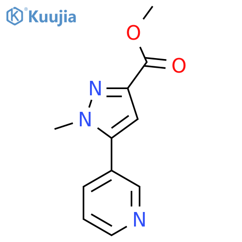 methyl 1-methyl-5-(pyridin-3-yl)-1H-pyrazole-3-carboxylate structure