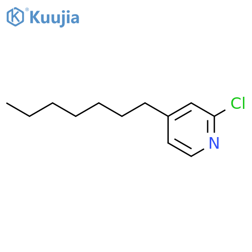 Pyridine, 2-chloro-4-heptyl- structure