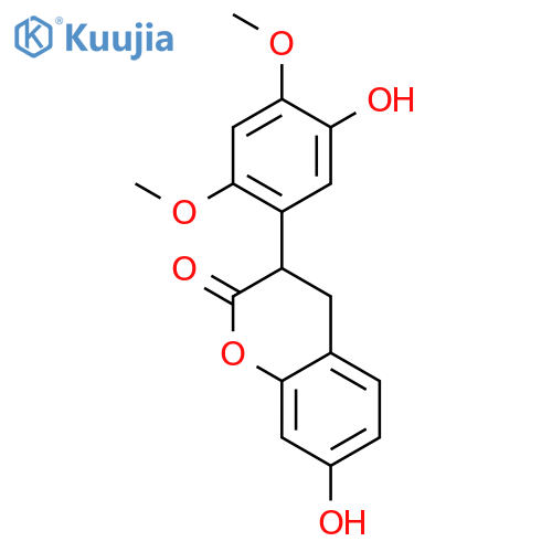 7,5'-dihydroxy-2',4'-dimethoxyisoflavanone structure