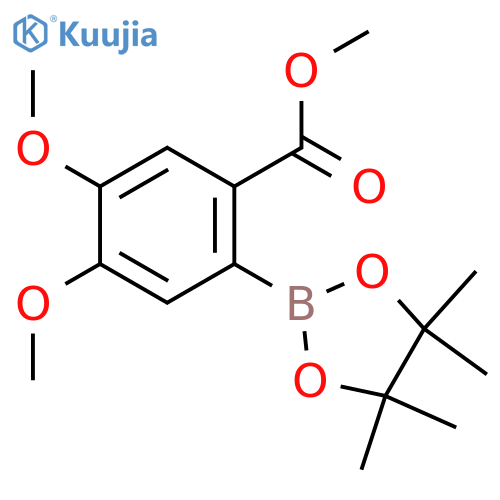 4,5-Dimethoxy-2-(methoxycarbonyl)phenylboronic acid pinacol ester structure