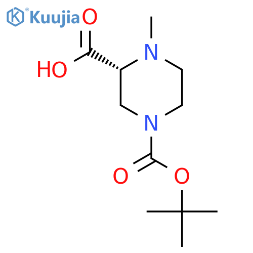 (3R)-4-Methyl-piperazine-1,3-dicarboxylic acid 1-tert-butyl ester structure