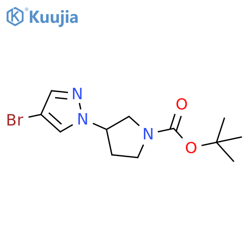 Tert-Butyl 3-(4-bromo-1H-pyrazol-1-yl)pyrrolidine-1-carboxylate structure