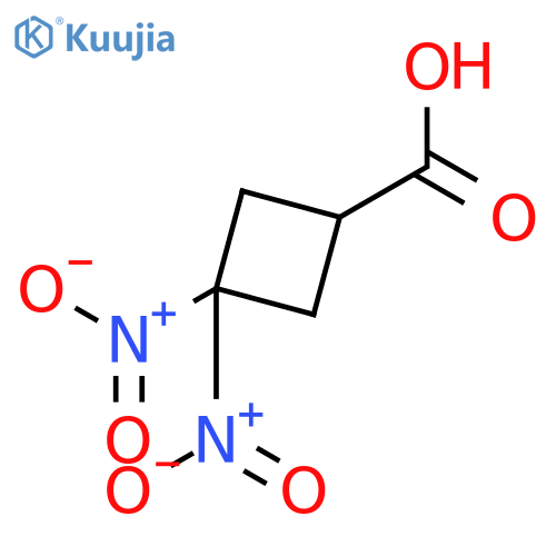 Cyclobutanecarboxylic acid, 3,3-dinitro- structure
